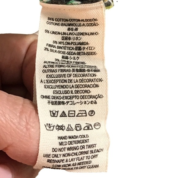 Free People Mayan Sunburst Short Sleeve Sweater cow neck size M - Picture 7 of 7